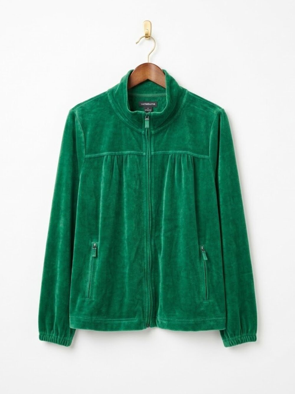 Emerald Green Velour Zip Up Jacket Sweater Womens Plus Size 3X Y2K Velvet